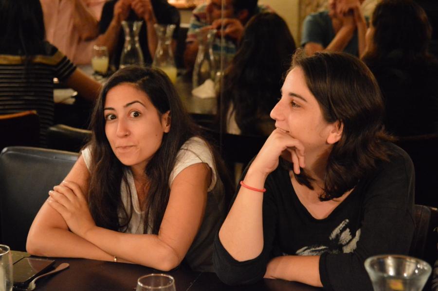 Efrat Shukrun and Ella at Roza restaurant