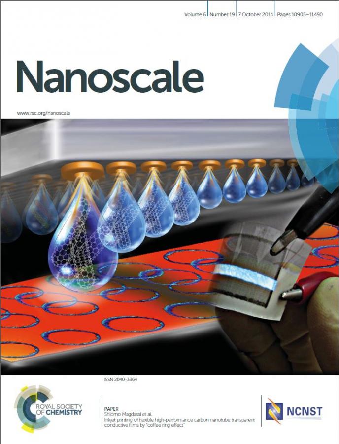 Journal cover in Nanoscale