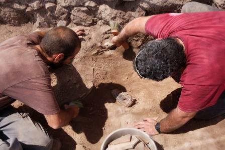 excavations in the storae room