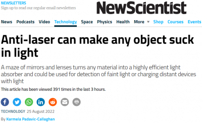 https://www.newscientist.com/article/2332936-anti-laser-can-make-any-object-suck-in-light/