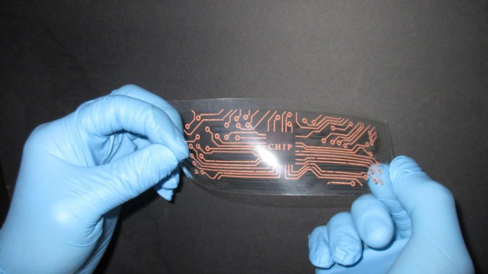 Inkjet printed copper lines using MOD ink
